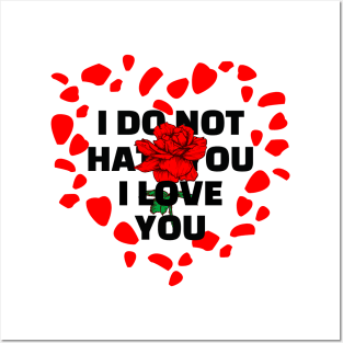 I DO NOT HATE YOU I LOVE YOU Posters and Art